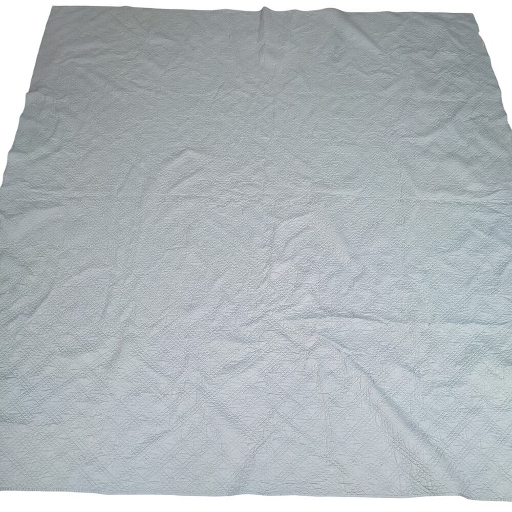 Fieldcrest Luxury Quilted Blanket Blue Size 100x92 100% Polyester Shell
